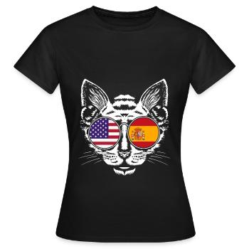Espagnol - T-shirt Femme - noir - Devant - AI Model Female 172 dark (172cm)