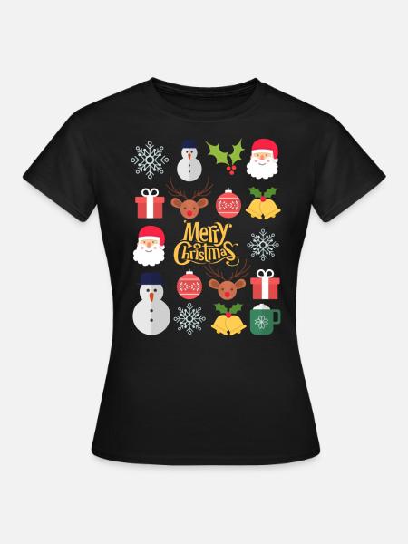 Christmas Friends Merry Christmas - Women's T-Shirt - black
