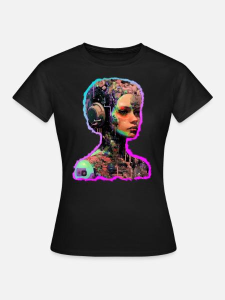 Abstrakte Frau - Frauen T-Shirt - Schwarz