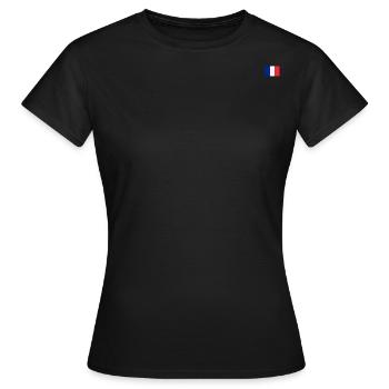 Drapeau Francais original - T-shirt Femme - noir - Devant - AI Model Female 172 dark (172cm)