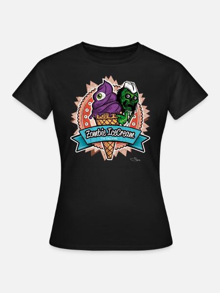 zombie ice cream - Frauen T-Shirt - Schwarz