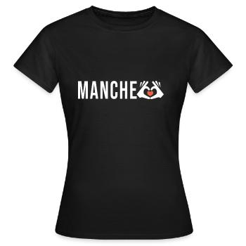 Manche j aime la Manche cadeau humour homme femme - T-shirt Femme - noir - Devant - AI Model Female 172 dark (172cm)