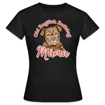 VIEUX BOULEDOGUE ANGLAIS Maman chien chiens bouledogue - T-shirt Femme - noir - Devant - AI Model Female 172 dark (172cm)