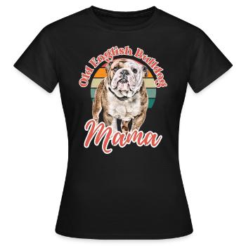 VIEUX BOULEDOGUE ANGLAIS Maman chien chiens bouledogue - T-shirt Femme - noir - Devant - AI Model Female 172 dark (172cm)