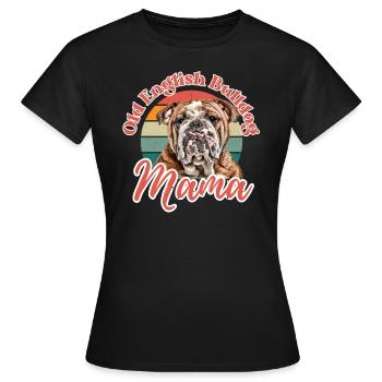 VIEUX BOULEDOGUE ANGLAIS Maman chien chiens bouledogue - T-shirt Femme - noir - Devant - AI Model Female 172 dark (172cm)