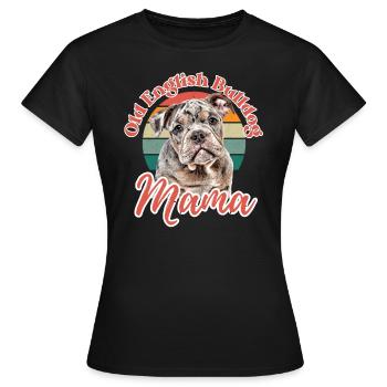 VIEUX BOULEDOGUE ANGLAIS Maman chien chiens bouledogue - T-shirt Femme - noir - Devant - AI Model Female 172 dark (172cm)