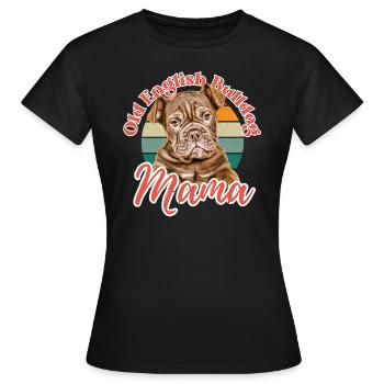 VIEUX BOULEDOGUE ANGLAIS Maman chien chiens bouledogue - T-shirt Femme - noir - Devant - AI Model Female 172 dark (172cm)