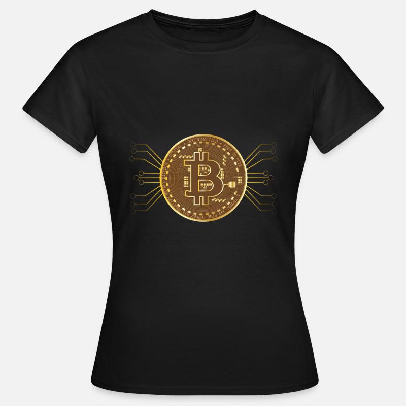 Bitcoin - Computer Logo - Frauen T-Shirt - Schwarz