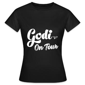 Godi on Tour Patentante Österreich Taufe - Frauen T-Shirt - Schwarz - Vorne - AI Model Female 172 dark (172cm)