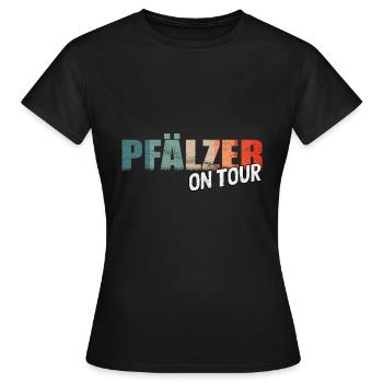 Palatinu On Tour Vintage Drôle cadeau Pälzer - T-shirt Femme - noir - Devant - AI Model Female 172 dark (172cm)