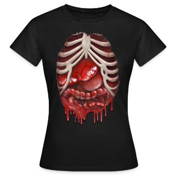 Zombie Splatter Shirt - T-shirt Femme - noir - Devant - AI Model Female 172 dark (172cm)