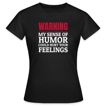 Humour noir Sarcasm Derber Humour Levelless - T-shirt Femme - noir - Devant - AI Model Female 172 dark (172cm)