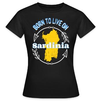 Sardaigne Italie dicton d'été - T-shirt Femme - noir - Devant - AI Model Female 172 dark (172cm)