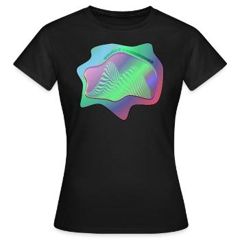 Ondes cosmiques - T-shirt Femme - noir - Devant - AI Model Female 172 dark (172cm)