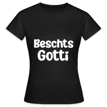 Beschts Gotti beschte Gotti Schweiz Patentante - Frauen T-Shirt - Schwarz - Vorne - AI Model Female 172 dark (172cm)