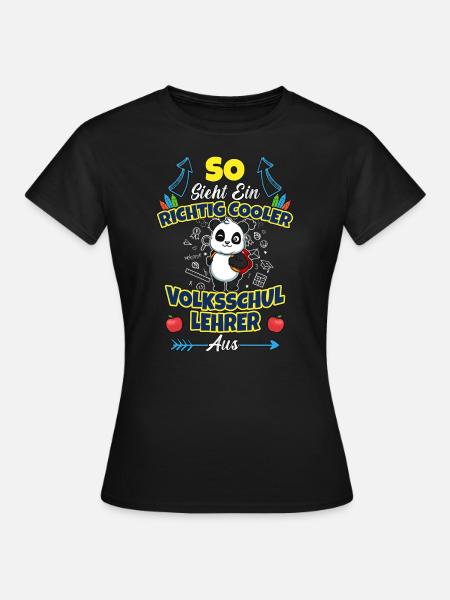 Volksschullehrer Volksschule Lehrkraft Lehrer - Frauen T-Shirt - Schwarz