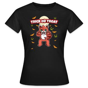 Trick Or Treat Scary Creepy Halloween Monster - Women's T-Shirt - black - Front - AI Model Female 172 dark (172cm)