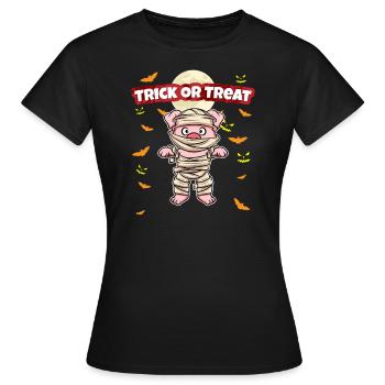 Trick Or Treat Scary Creepy Halloween Monster - Women's T-Shirt - black - Front - AI Model Female 172 dark (172cm)