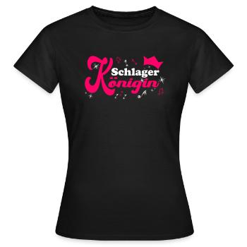 Schlager Queen Costume Schlager Tenue de fête - T-shirt Femme - noir - Devant - AI Model Female 172 dark (172cm)