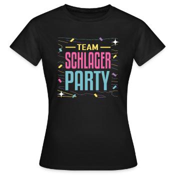 Team Schlager Party Schlagermusik Schlagerparty - Frauen T-Shirt - Schwarz - Vorne - AI Model Female 172 dark (172cm)