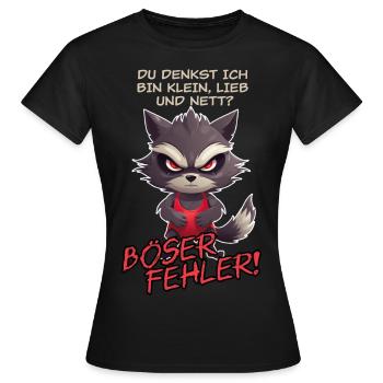 NICHT Klein, Lieb und Nett - hell - Frauen T-Shirt - Schwarz - Vorne - AI Model Female 172 dark (172cm)