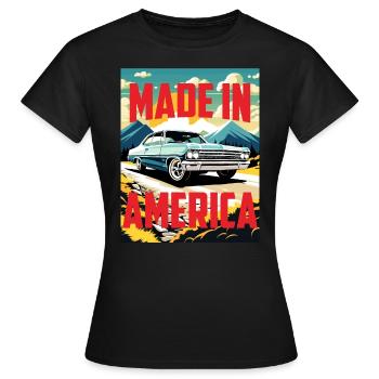 NOVA FABRIQUÉ EN AMÉRIQUE - T-shirt Femme - noir - Devant - AI Model Female 172 dark (172cm)