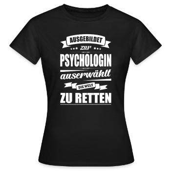 Ausgebildet Zur Psychologin Abschluss Bestanden - Frauen T-Shirt - Schwarz - Vorne - AI Model Female 172 dark (172cm)