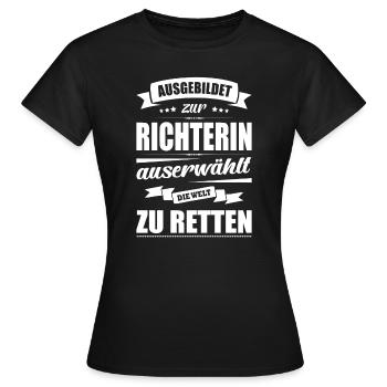 Ausgebildet Zur Richterin Abschluss Bestanden - Frauen T-Shirt - Schwarz - Vorne - AI Model Female 172 dark (172cm)