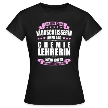 Chemielehrerin Lehrerin Erinnerung Lehrer - Frauen T-Shirt - Schwarz - Vorne - AI Model Female 172 dark (172cm)