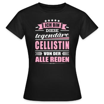 Ich Bin Diese Legendäre Cellistin Musikerin - Frauen T-Shirt - Schwarz - Vorne - AI Model Female 172 dark (172cm)