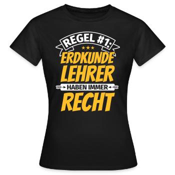 Cadeaux de professeur de géographie dire drôle - T-shirt Femme - noir - Devant - AI Model Female 172 dark (172cm)