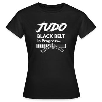 Ceinture noire en cours Judo Lancer Combat Sport - T-shirt Femme - noir - Devant - AI Model Female 172 dark (172cm)