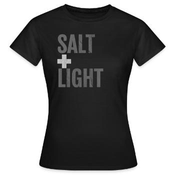 Croix Sel & Lumière Christian Matt 513 17 - T-shirt Femme - noir - Devant - AI Model Female 172 dark (172cm)