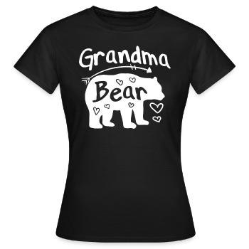 Grandma bear - Women's T-Shirt - black - Front - AI Model Female 172 dark (172cm)