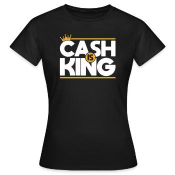 Cash is King Cash Flow Entrepreneur Noël - T-shirt Femme - noir - Devant - AI Model Female 172 dark (172cm)