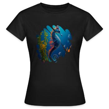 Fantasy Ocean, Leben unter Wasser - Frauen T-Shirt - Schwarz - Vorne - AI Model Female 172 dark (172cm)