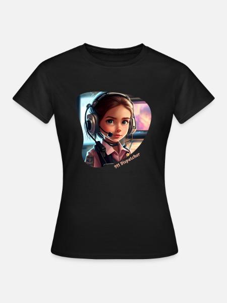 Dispatcher-Mädchen - Frauen T-Shirt - Schwarz