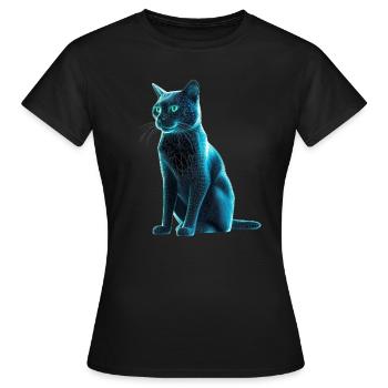 Cyber-Kätzchen - Frauen T-Shirt - Schwarz - Vorne - AI Model Female 172 dark (172cm)