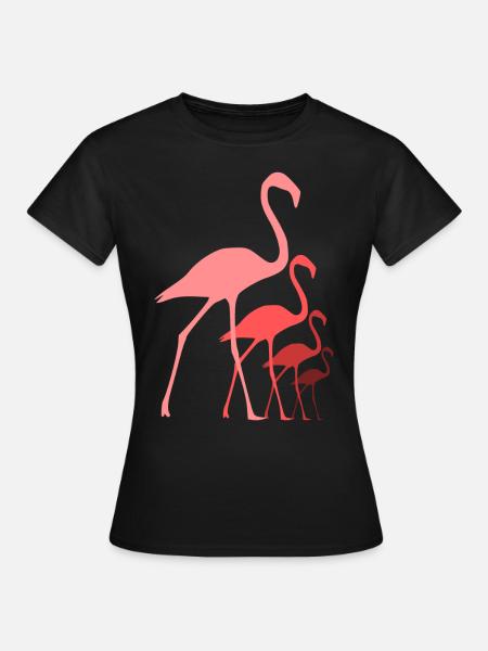 Flamingos - Frauen T-Shirt - Schwarz