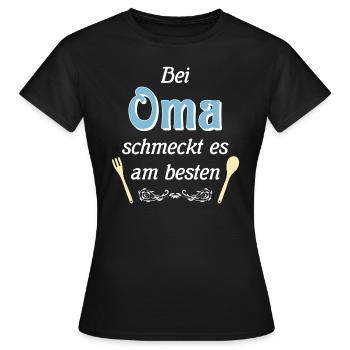 Oma kocht super - Oma die beste Köchin - Frauen T-Shirt - Schwarz - Vorne - AI Model Female 172 dark (172cm)