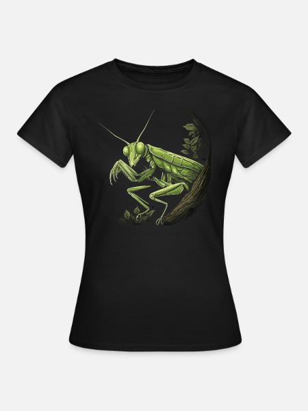 Gottesanbeterin Insekt - Frauen T-Shirt - Schwarz