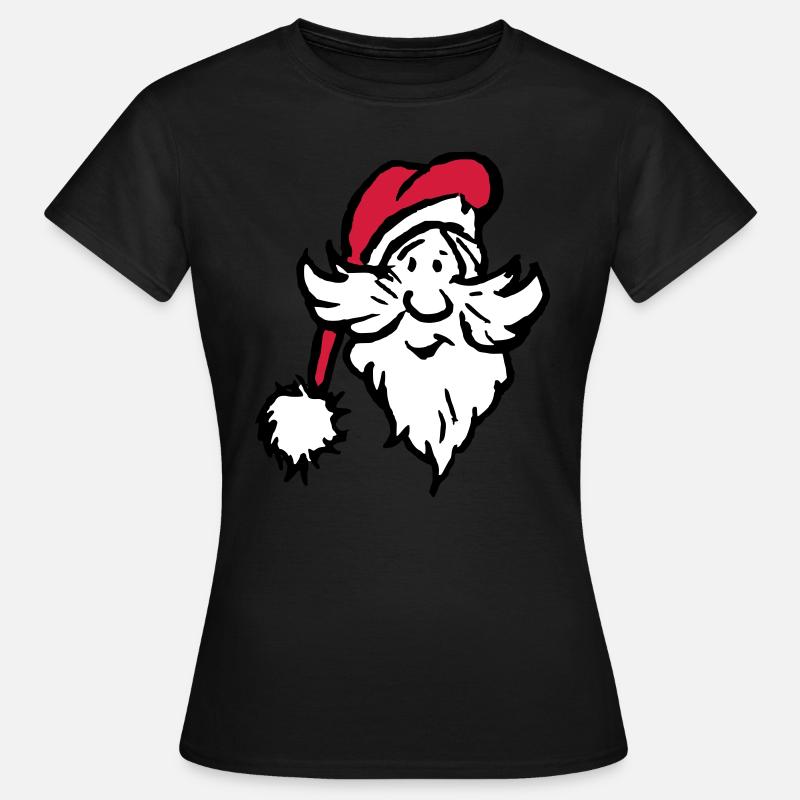 Weihnachtsmann-Ikone - Frauen T-Shirt - Schwarz