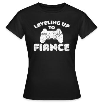 Spieler-Engagement, das zum Verlobten aufsteigt - Frauen T-Shirt - Schwarz - Vorne - AI Model Female 172 dark (172cm)