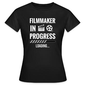 Cinéaste étudiant cinéaste école de cinéma - T-shirt Femme - noir - Devant - AI Model Female 172 dark (172cm)