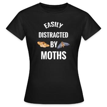 Distrait par les amoureux des mites, les amoureux des insectes - T-shirt Femme - noir - Devant - AI Model Female 172 dark (172cm)