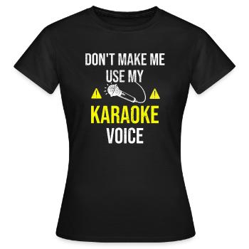 Karaoké cadeau | Karaoké Amateurs Karaoke Party - T-shirt Femme - noir - Devant - AI Model Female 172 dark (172cm)