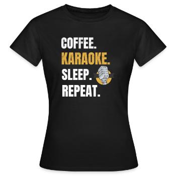 Karaoké & Café | Karaoké Amateurs Karaoke Party - T-shirt Femme - noir - Devant - AI Model Female 172 dark (172cm)