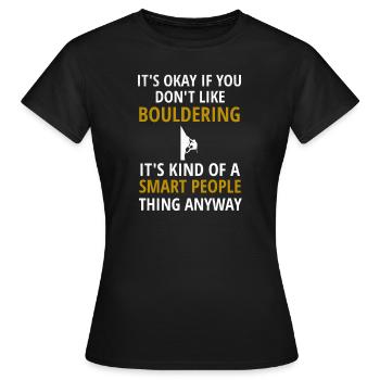 Bouldern Boulderer Hall d’escalade - T-shirt Femme - noir - Devant - AI Model Female 172 dark (172cm)