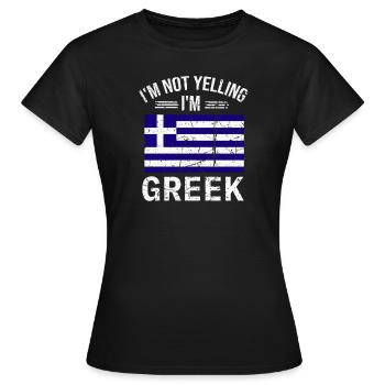 Cadeaux Pour Grecs Hellas Grèce Grec - T-shirt Femme - noir - Devant - AI Model Female 172 dark (172cm)