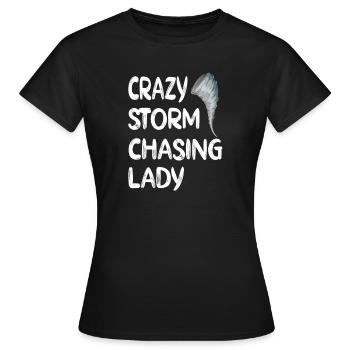 Sturmjäger Unwetter Wetter Tornado Storm Chasing - Frauen T-Shirt - Schwarz - Vorne - AI Model Female 172 dark (172cm)